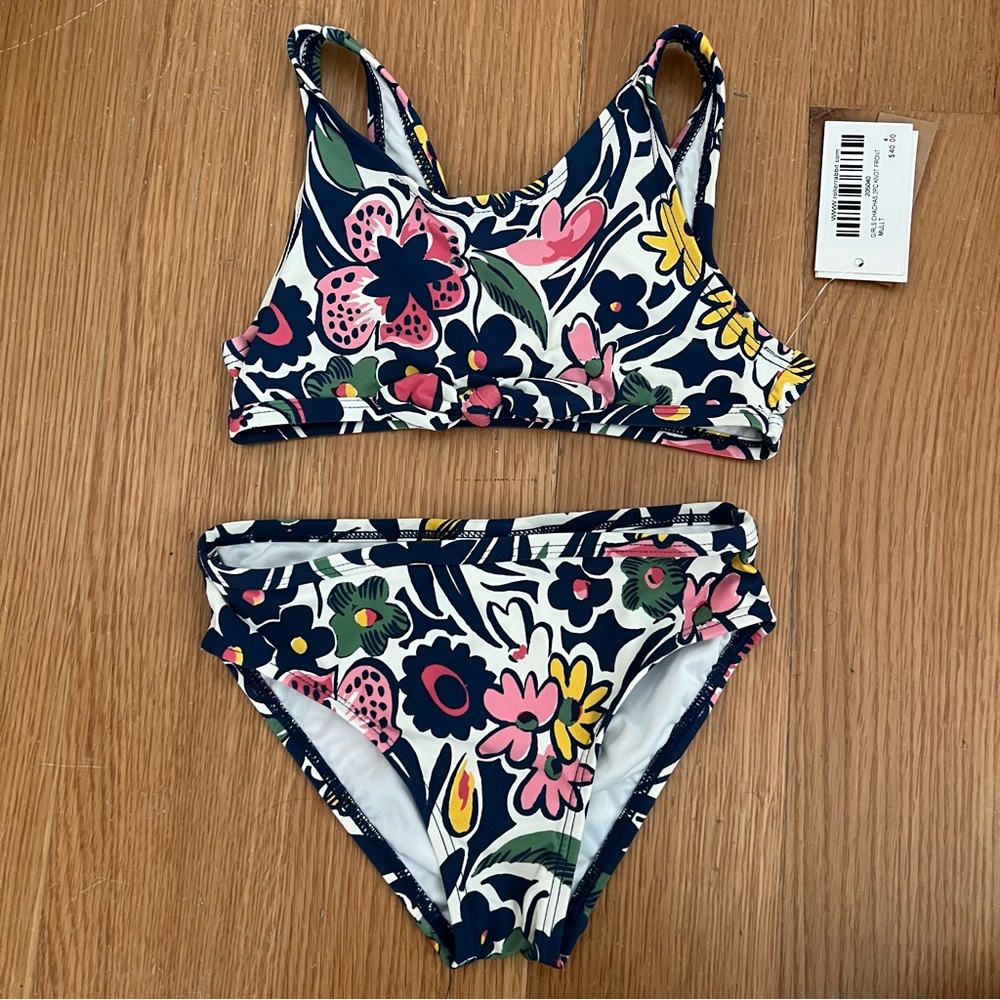 NWT Roller Rabbit, girls Chachas floral bikini, size 4T